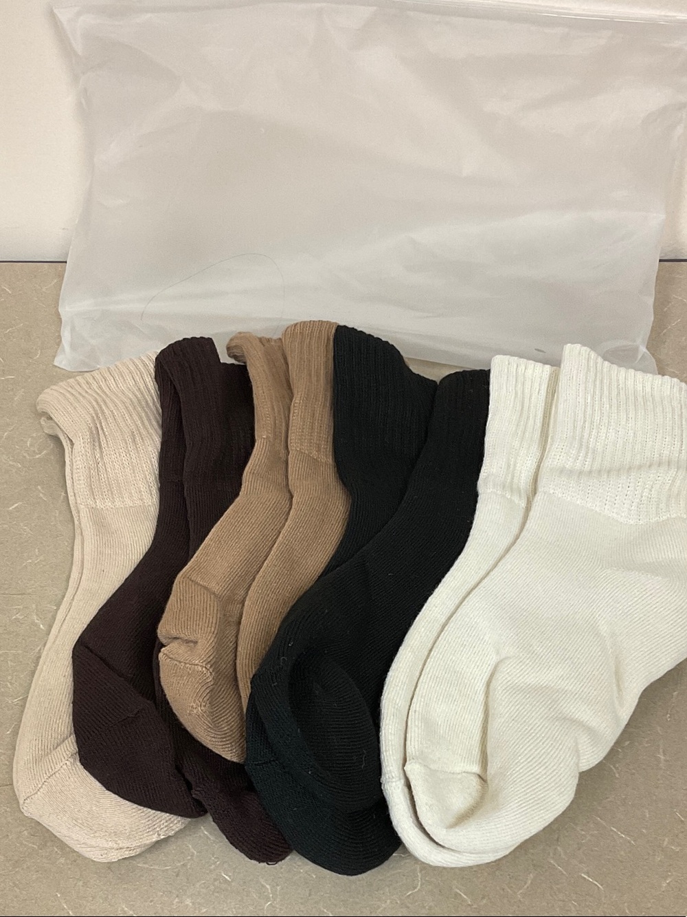 Everyday Ribbed Cotton-Blend Crew Socks - Multi Color Pack. 5 Pair. NIOP.